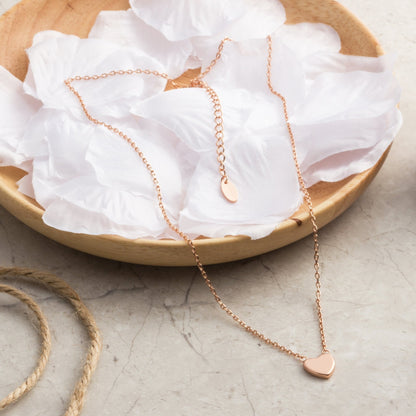 Rose Gold Plated Heart Necklace