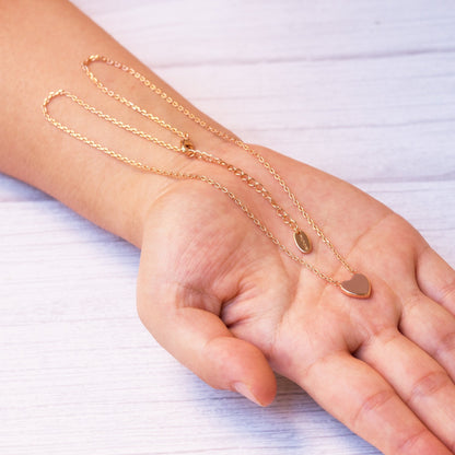 Rose Gold Plated Heart Necklace