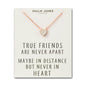Rose Gold Plated Heart Necklace with Quote Card