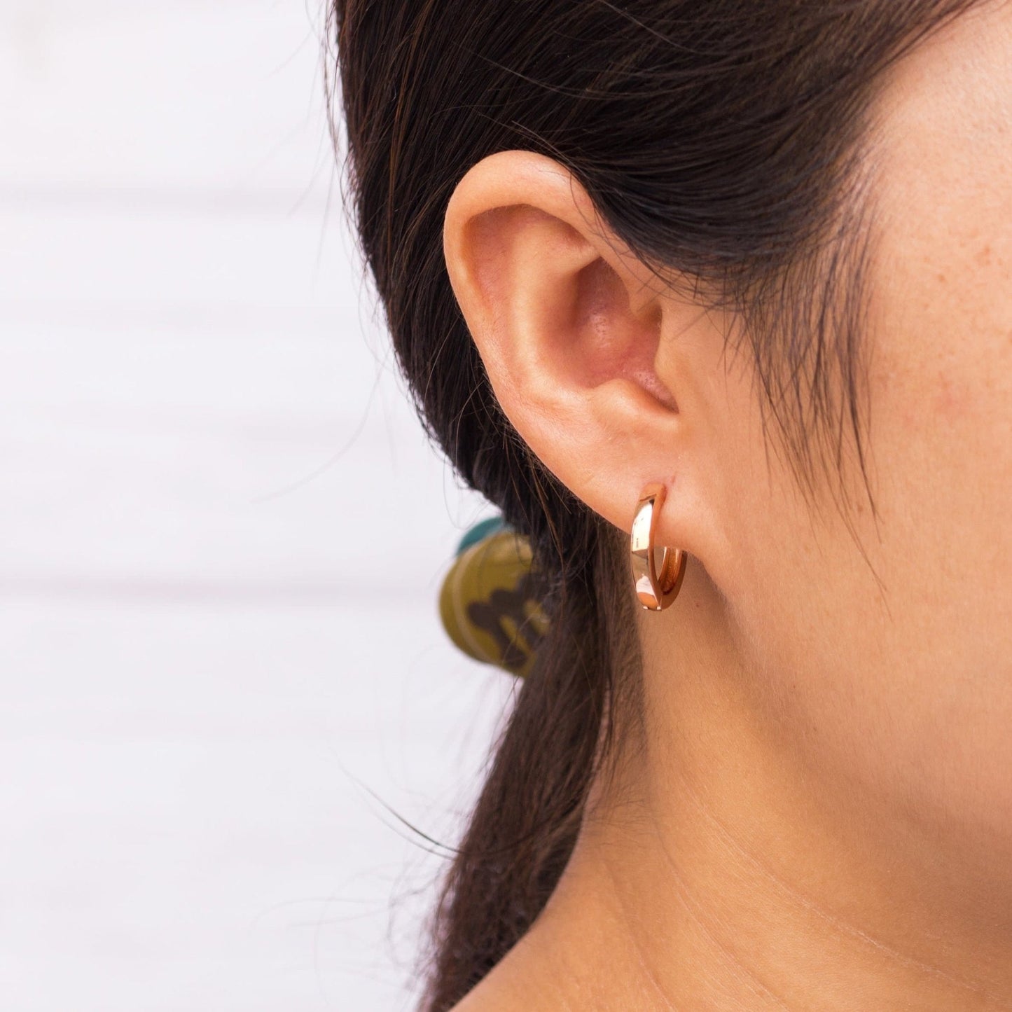 Rose Gold Plated Hoop Earrings