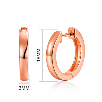 Rose Gold Plated Hoop Earrings