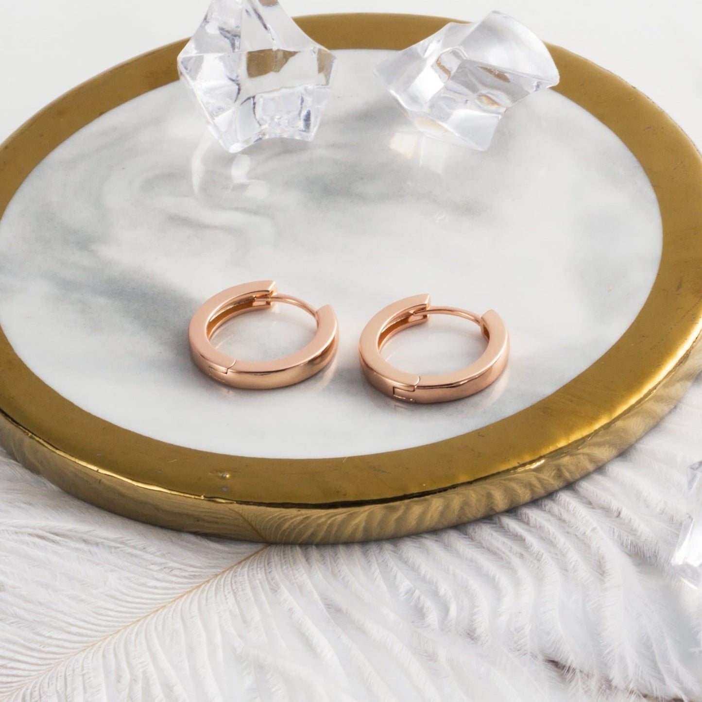 Rose Gold Plated Hoop Earrings