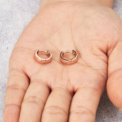 Rose Gold Plated Huggie Earrings
