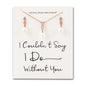 Rose Gold Plated I Couldn't Say I Do Without You Infinity Pearl Drop Bridal Set with Zircondia® Crystals