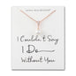 Rose Gold Plated I Couldn't Say I Do Without You Pearl Drop Bridal Necklace Created with Zircondia® Crystals