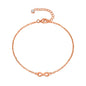 Rose Gold Plated Infinity Anklet Created with Zircondia® Crystals