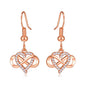 Rose Gold Plated Infinity Heart Drop Earrings Created with Zircondia® Crystals