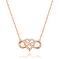 Rose Gold Plated Infinity Heart Necklace Created with Zircondia® Crystals