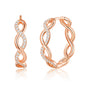 Rose Gold Plated Infinity Hoop Earrings Created with Zircondia® Crystals