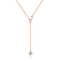 Rose Gold Plated Infinity Lariat Necklace Created with Zircondia® Crystals