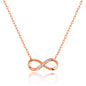 Rose Gold Plated Infinity Pendant Necklace Created with Zircondia® Crystals