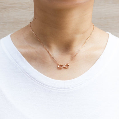 Rose Gold Plated Infinity Pendant Necklace Created with Zircondia® Crystals