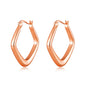 Rose Gold Plated Medium Chunky Hoop Earrings