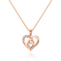 Rose Gold Plated Mother And Child Necklace Created with Zircondia® Crystals