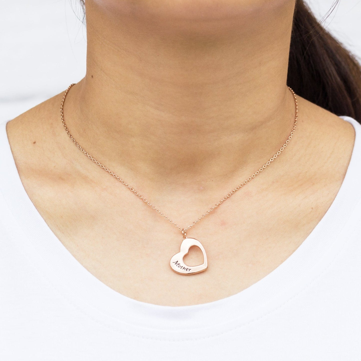 Rose Gold Plated Mother and Daughter Necklace Set