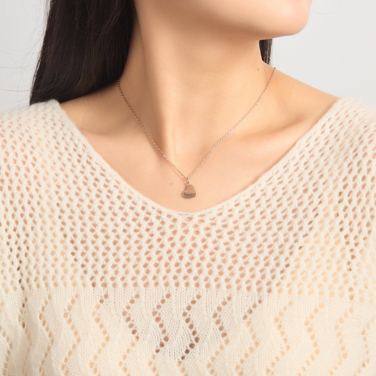 Rose Gold Plated Mother and Daughter Necklace Set with Quote Card