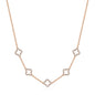 Rose Gold Plated Multi Clover Necklace Created with Zircondia® Crystals