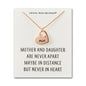 Rose Gold Plated Mum and Daughter Quote Heart Necklace Created with Zircondia® Crystals