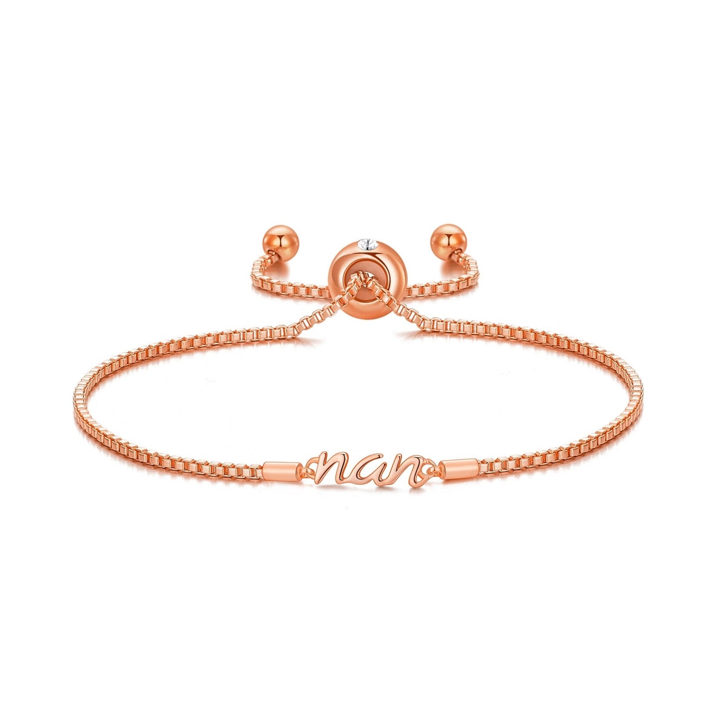 Rose Gold Plated Nan Bracelet Created with Zircondia® Crystals