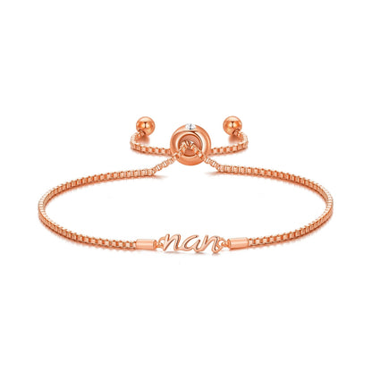 Rose Gold Plated Nan Bracelet Created with Zircondia® Crystals