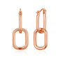Rose Gold Plated Paperclip Earrings