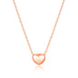 Rose Gold Plated Puffed Heart Necklace
