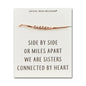 Rose Gold Plated Sister Bracelet with Quote Card Created with Zircondia® Crystals