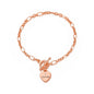 Rose Gold Plated Sister Charm Bracelet Created with Zircondia® Crystals