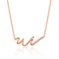 Rose Gold Plated Spiral Necklace Created with Zircondia® Crystals