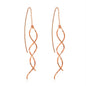 Rose Gold Plated Spiral Thread Earrings