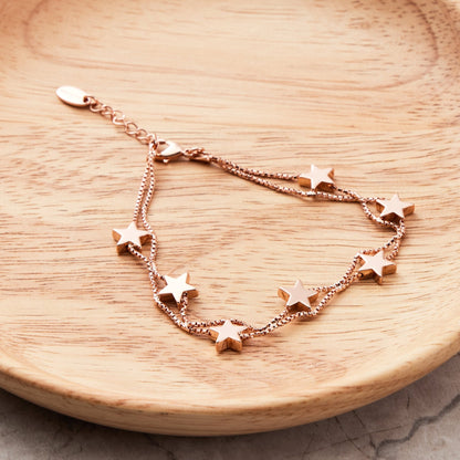 Rose Gold Plated Star Bracelet