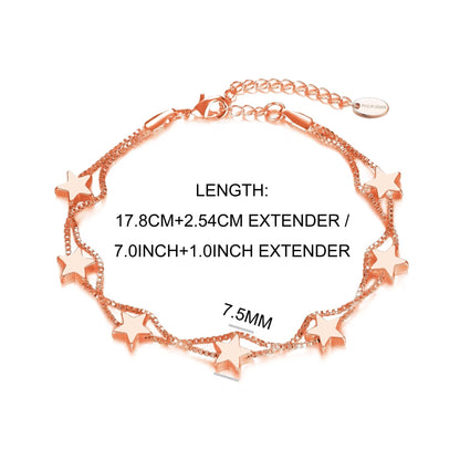 Rose Gold Plated Star Bracelet
