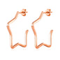 Rose Gold Plated Star Hoop Earrings