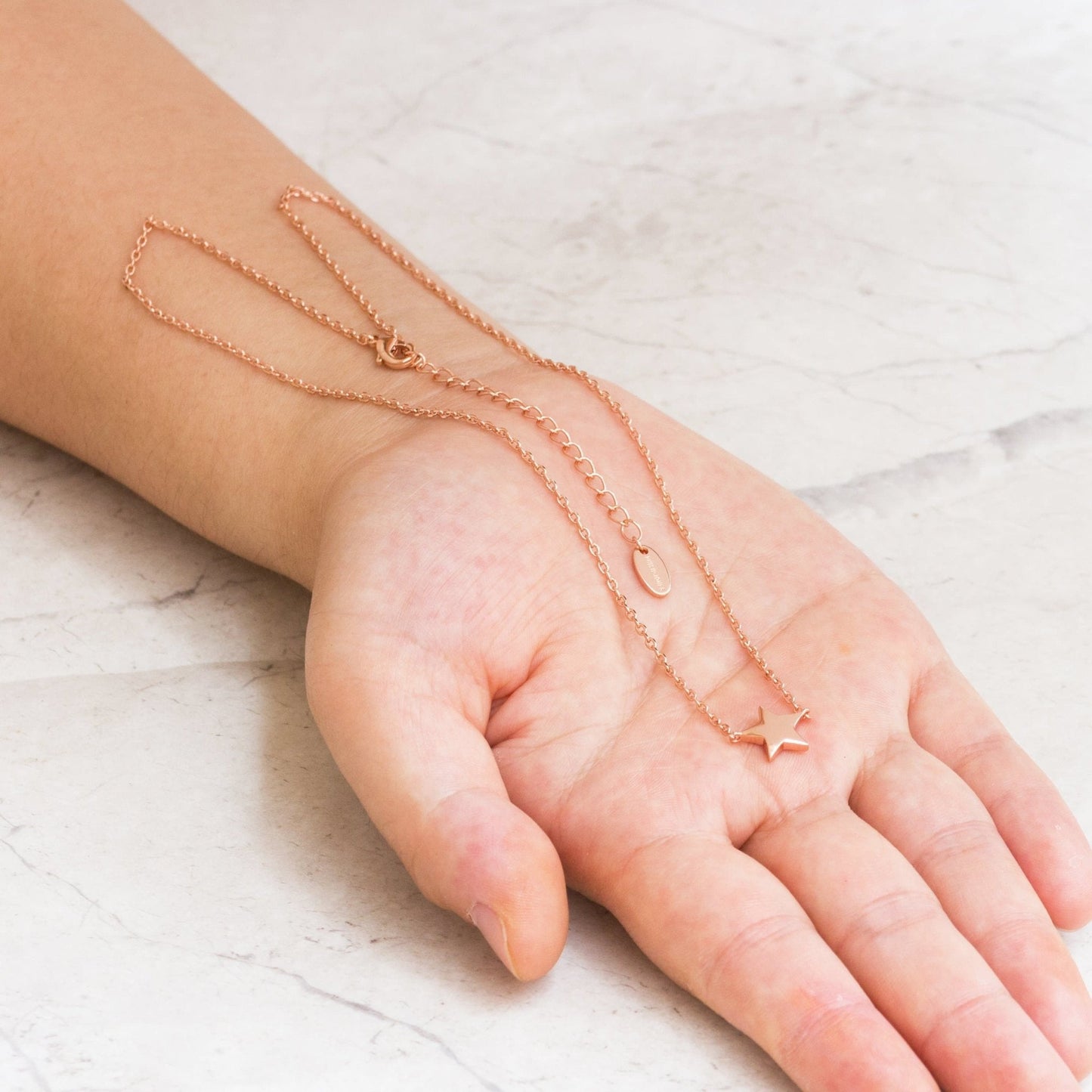 Rose Gold Plated Star Necklace with Quote Card