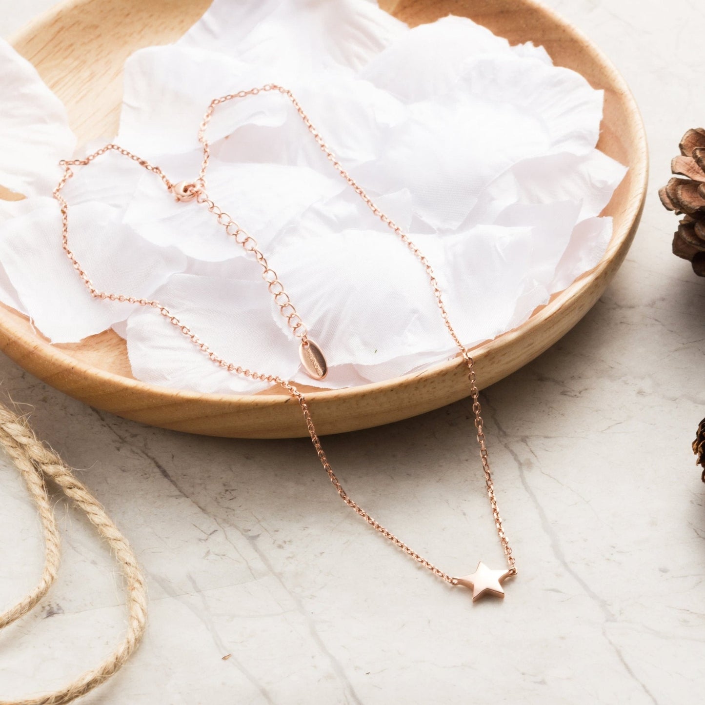Rose Gold Plated Star Necklace with Quote Card