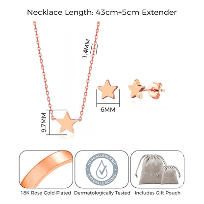 Rose Gold Plated Star Set