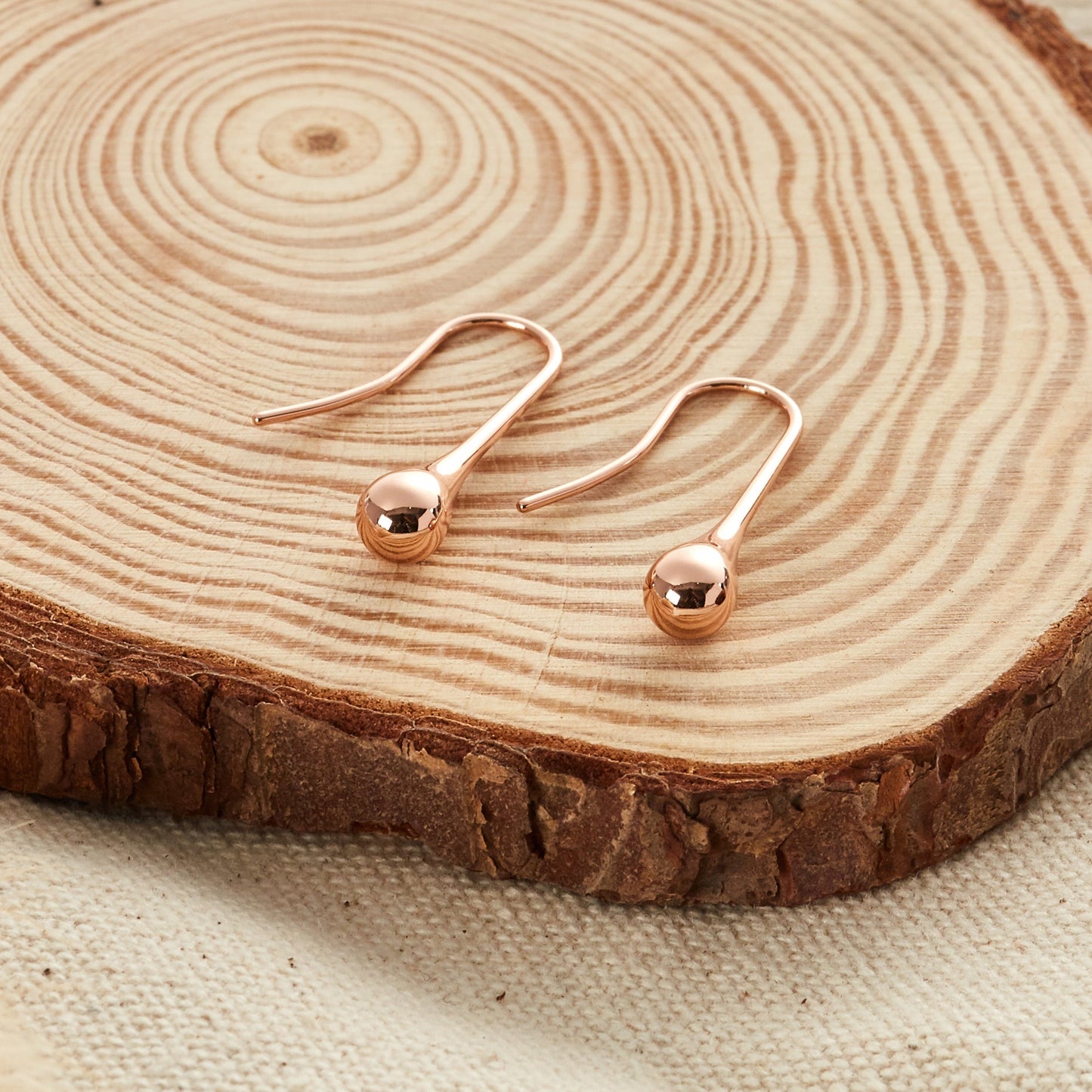 Rose Gold Plated Teardrop Earrings