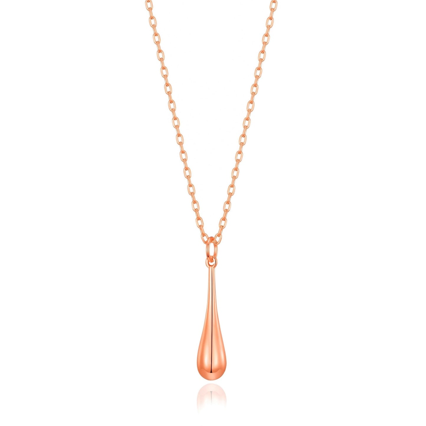 Rose Gold Plated Teardrop Necklace