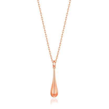 Rose Gold Plated Teardrop Necklace
