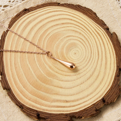 Rose Gold Plated Teardrop Necklace
