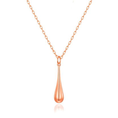 Rose Gold Plated Teardrop Necklace
