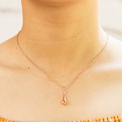 Rose Gold Plated Teardrop Necklace