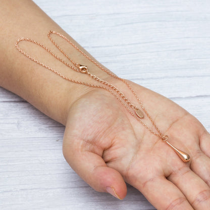 Rose Gold Plated Teardrop Necklace