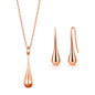 Rose Gold Plated Teardrop Set