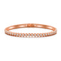 Rose Gold Plated Tennis Bangle Created with Zircondia® Crystals (7 Inch)