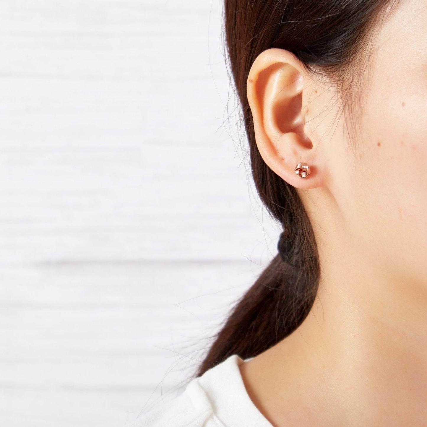 Rose Gold Plated Thank You for Helping us Tie The Knot Bridal Earrings with Quote Card