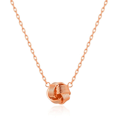Rose Gold Plated Love Knot Necklace