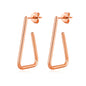 Rose Gold Plated Triangle Hoop Earrings