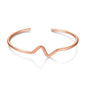 Rose Gold Plated Wave Cuff Bangle