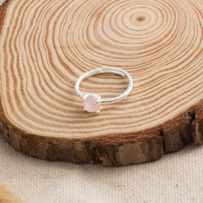 Rose Quartz Adjustable Ring